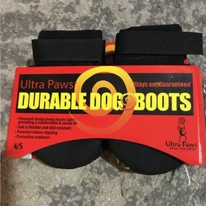Ultra Paws Durable Dog Boots, Black, size 4 small